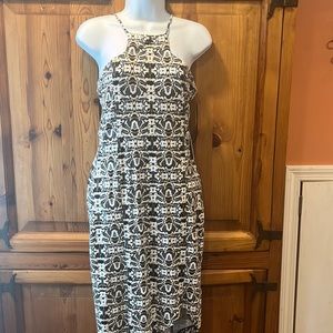 Express Asymmetrical Stretchable Medi Dress, Size Medium